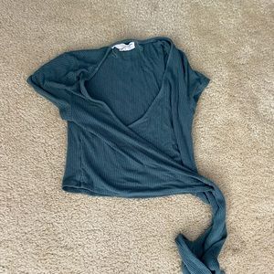 Cropped green top